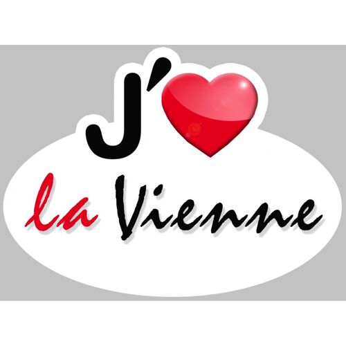 J'aime La Vienne (5x3.7cm) - Sticker/Autocollant