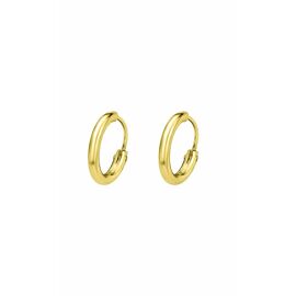 Boucles D'oreilles Femme Lotus Silver - Créoles Tubes En Argent 925 Doré