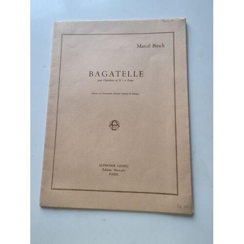 Marcel Bitsch - Bagatelle Pour Clarinette Sib Et Piano - Ed. Leduc