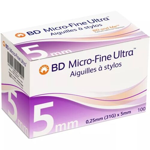 Bd Micro-Fine Ultra Aiguilles 5 Mm Boîte De 100 
