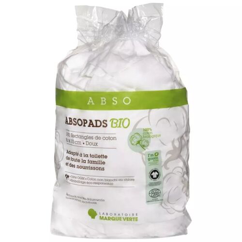 Absopads Bio Marque-Verte Rectangles De Coton 8x10 Cm 