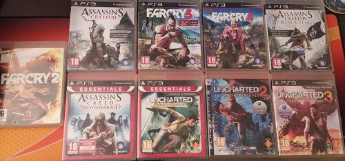 Lot De Jeux Ps3 Far Cry, Uncharted, Assassin'S Creed
