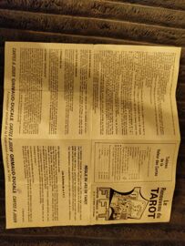 Dépliant Papier Règle Du Jeu De Tarot De La Marque Grimaud Ducale , Cartes À Jouer, Le Renouveau Du Tarot, Fédération Française De Tarot F F T
