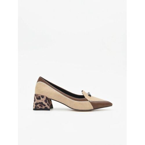 Chaussures Talon Marron Beige