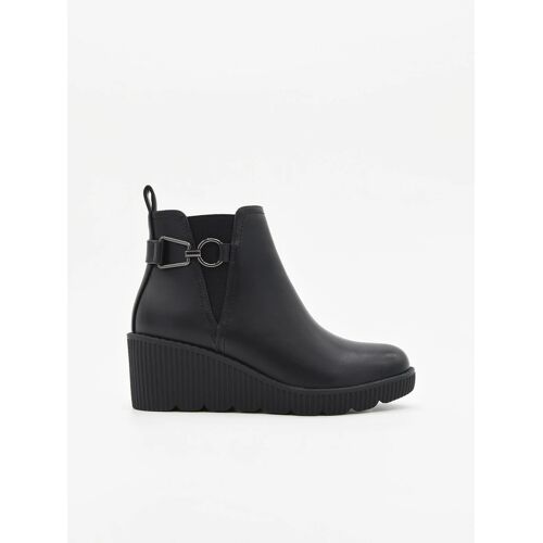 Bottes Noires Avec Plateforme Et Décoration - 39