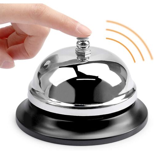 KALANKA-Call Timbre Steel Classic Table Service Sonnette de Réception pour Hôtel/Restaurant/Cuisine/Bar