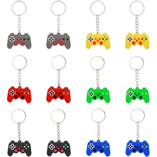 KALANKA-Lot de 12 porte-clés manette de jeu vidéo pour fête et anniversaire - Breloques en forme de poignée de jeu vidéo, parfaits pour les fans de jeux
