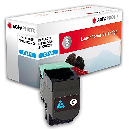 AgfaPhoto - Cyan - compatible - cartouche de toner (alternative pour : Lexmark 800X2, Lexmark 80C0X20) - pour Lexmark CX510de, CX510de SPR Columbia, CX510dhe, CX510dthe