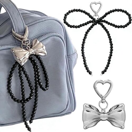 Kalanka-Bag Charm, 2 Pièces Noeud Papillon Bijoux De Sac, Peut Être Utilisé Comme Breloque Téléphone Portable, Breloque Portefeuille
