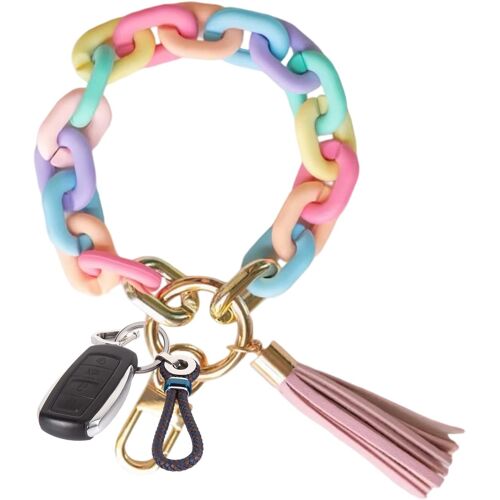 KALANKA-1 chaîne colorée en Acrylique pour téléphone Portable, chaîne de téléphone Portable,Bracelets à franges pour fille, Convient pour Toutes Les Occasions