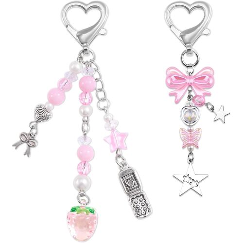 KALANKA-Porte-Clés Blanc Mignon en Forme D'étoile, Style Marin, Accessoires Porte-Clés élégants Femme, pour la Plupart des Coques de Téléphone Portable Portes-Clés Décoration Caméra
