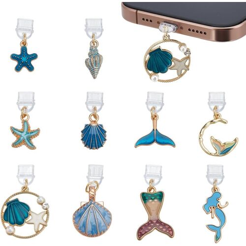 KALANKA-Dust Plug Charm Anti Dust Plugs mobiles antipoussière Caps Port USB C protecteur alliage pendentifs de téléphone accessoire pour la plupart des téléphones de Type C