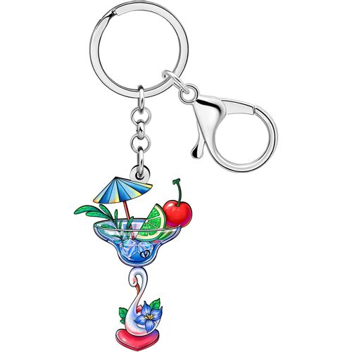 Kalanka-Acrylique Drôle Cocktail Verre Porte-Clés Accessoires Margarita Cadeaux Pour Les Amateurs De Vin Buveurs Femmes Sac À Main Sac À Dos Breloques