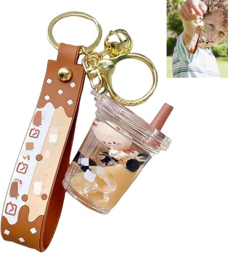 KALANKA-Porte-clés Bubble Tea,Porte-clés Mignon thé,Breloque Kawaii thé au Lait,Pendentif thé en Acrylique,Idée Cadeau Bubble Tea Sacs à Dos à Main Déco,Cadeau d'anniversaire de Noël pour Enfants
