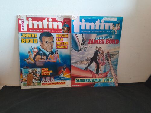Bd: Magazines "Tintin", Couvertures James Bond, Années 80