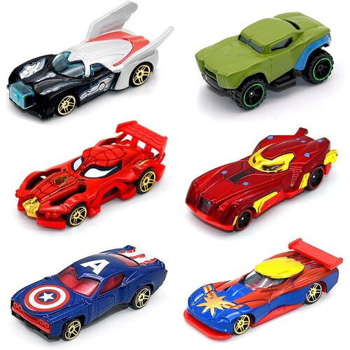 KALANKA-AWAVM 6 Pièce Mini Jouet de Voiture,Lot de Petites Voiture Friction, Miniatures en Métal Friction,Petites Voitures Jouets, Mini ModèLes de Voiture,pour Enfants à partir de 3 Ans ¿