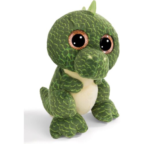 KALANKA-Peluche GLUBSCHIS Dino Tyrannosaurus Rex Xert 15cm Vert - Peluche Douce et Durable, Mignonne Peluche à câliner, pour Jouer, pour Enfants et Adultes, Une Excellente idée de Cadeau
