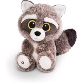 KALANKA-- Doudou-Peluche GLUBSCHIS Raton Laveur Clooney 25cm, avec des Grands Yeux Scintillants, 45569 gris