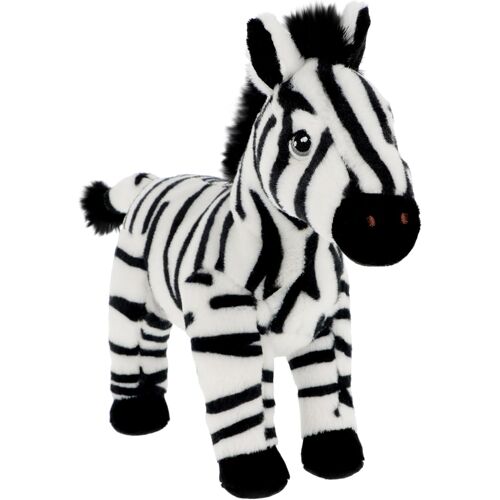 KALANKA-KEELECO - Peluche Zèbre 25cm - Doudou Animal Écologique pour Enfant ¿ Jouet Doux et Durable 100% Matières Recyclées ¿ Cadeau Naissance, Bébé ou Tout-Petit ¿ Peluche Noir et Blanc