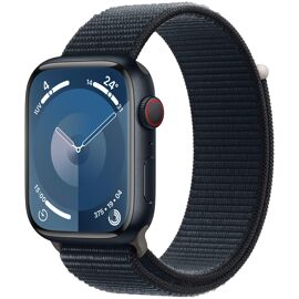 Apple Watch Series 9 GPS + Cellular - Boîtier Aluminium 45 mm Minuit - Bracelet Boucle
