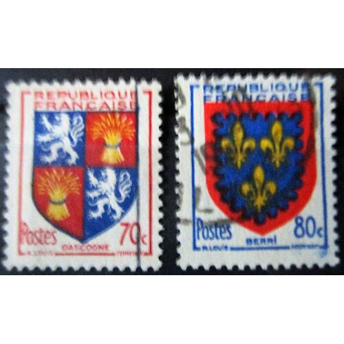 1953. Série Complète F958 À F959: Armoiries De Provinces (Vi).