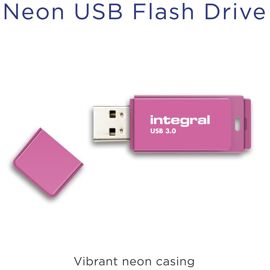 Integral Neon - Clé USB - 64 Go - USB 3.0 - rose
