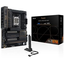 ASUS ProArt X870E-CREATOR WIFI - Carte-mère - ATX - Socket AM5 - AMD X870E Chipset - USB4, USB-C 3.2 Gen 2x2, USB 3.2 Gen 2, USB 3.2 Gen 1 - Wi-Fi 7, 10 Gigabit LAN, Bluetooth - carte graphique embarquée (unité centrale requise) - audio HD (8...