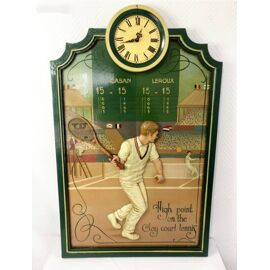 Tableau partie de tennis avec horloge Country Corner