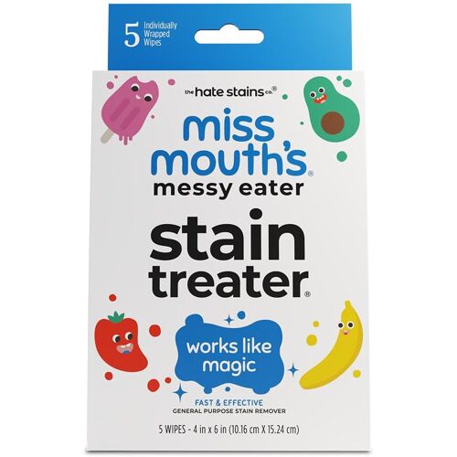 KALANKA-Messy Eater Lot de 5 lingettes détachantes pour nouveau-né et bébé ¿ Pas de nettoyage à sec, de graisse, de café, de linge, de sous-vêtements, de tissu