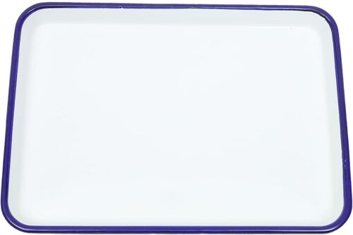 Kalanka-Plat De Cuisson En Émail Rectangulaire 10.63x7.48x0.98 Pouces Rôtissoire Multifonction Pour Four Moule À Tarte Et Pâtisserie Résistant À La Chaleur Facile À Nettoyer Pour Cuisine Et Service