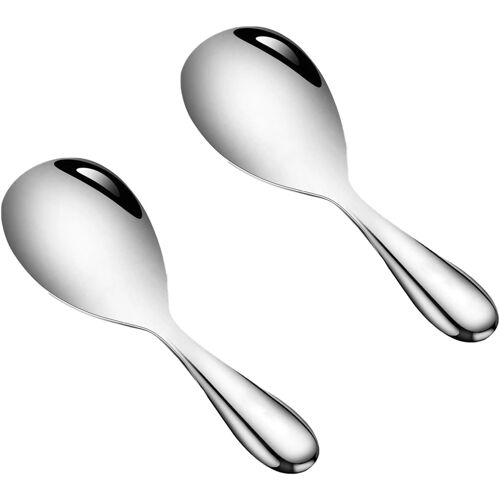 Kalanka-2 Pièces Inoxydable Riz Cuillères, Cuillère Service Riz Anti-Rouille, Acier Riz Cuillères, 316 Acier Cuillère Riz, 316 Qualité Alimentaire Riz Cuillères, Pour Maison, Restaurant, Cuisson, Riz