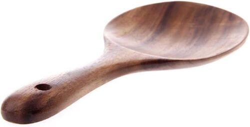 Kalanka-Cuillère À Riz En Bois Naturel Antiadhésive Pour Riz Et Salades De Pommes De Terre, 17,8 Cm Ustensiles De Service Pour Cuisine Et Salle À Manger