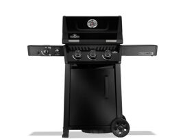 Barbecue gaz Freestyle 365 noir PRO 3 brûleurs + 1 bruleur sizzle zone avec porte et brûleurs inox - Napoléon