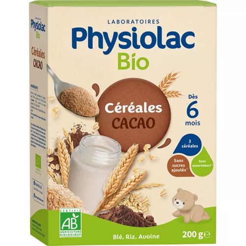 Physiolac Céréales Bio Farine Cacao 200 G