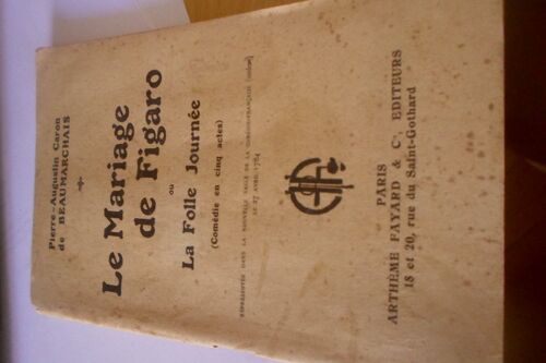 Le Mariage De Figaro La Folle Journee