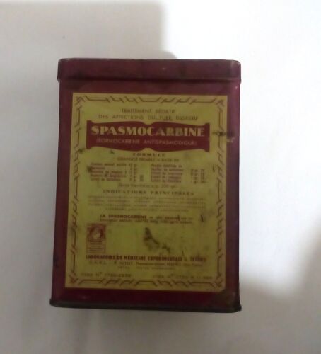 boite en fer ancienne boite a spasmocarbine