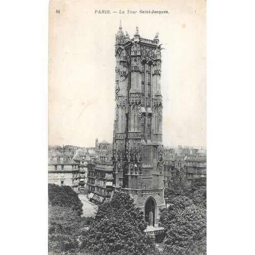 Carte Postale Paris / La Tour Saint-Jacques - 1919