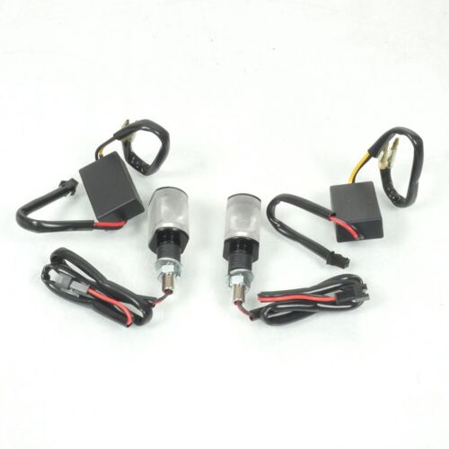 Paire Éclairage De Plaque Led 12v Anodisé Noir Pour Moto Scooter M8x125 Neuf