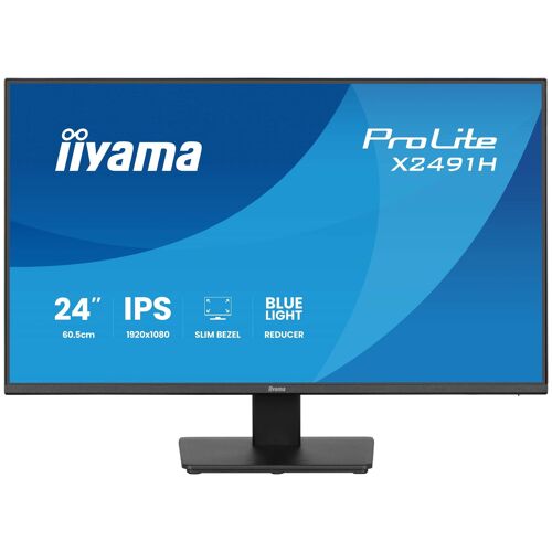 iiyama ProLite X2491H-B1 - Écran LED - 24" (23.8" visualisable) - 1920 x 1080 Full HD (1080p) @ 120 Hz - IPS - 350 cd/m² - 1500:1 - 1 ms - HDMI, DisplayPort - noir, mat