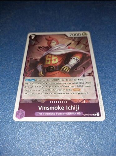 Vinsmoke Ichiji Op06 061 One Piece Card Carte