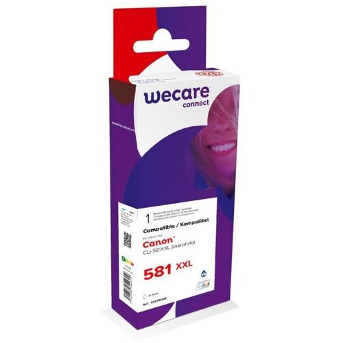 Wecare connect - 10.5 ml - bleu photo - compatible - boîte - remanufacturé - cartouche d'encre (alternative pour : Canon CLI-581PBXXL) - pour Canon PIXMA TS6351, TS705, TS8250, TS8251, TS8252, TS8350, TS8351, TS8352, TS9150, TS9155