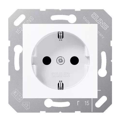 Jung SCHUKO-Steckdose 16A 250V m.Berührungsschutz CD 5120 BFKI W (CD5120BFKIWW)