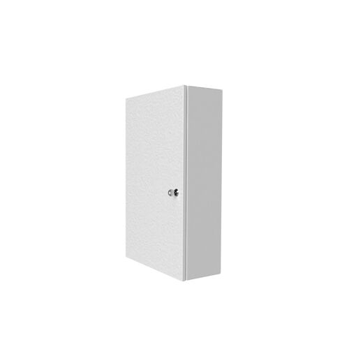 Coffret d'habillage ATOLE 13 modules en acier blanc avec serrure à clef - H. utile : 480 mm