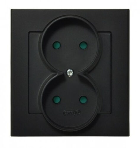 Ospel GP-2RP/33 prise de courant Noir