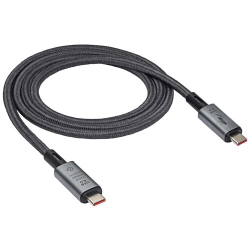 Akyga AK-USB-45 câble USB USB4 Gen 3x2 1 m USB C Noir