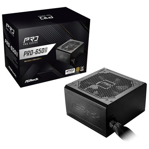 Asrock PRO-650G unité d'alimentation d'énergie 650 W 24-pin ATX ATX Noir