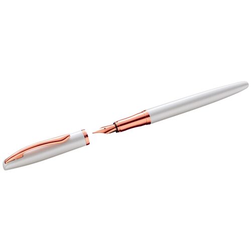 Pelikan Jazz Noble Elegance P36 Stylo-Plume Système De Remplissage Cartouche Or, Perle, Blanc