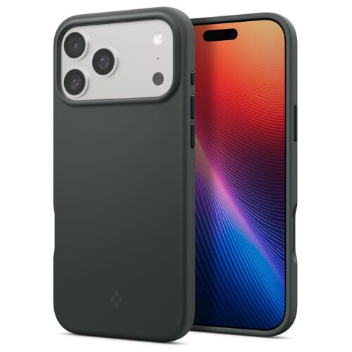 Spigen Silicone Fit (MagFit) coque pour téléphone 6.3" Housse Vert foncé pour Apple iPhone 17 Pro