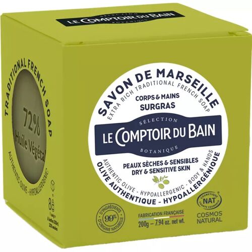 Le Comptoir Du Bain Savon De Marseille Huile D'olive Corps & Mains Surgras 200 G 