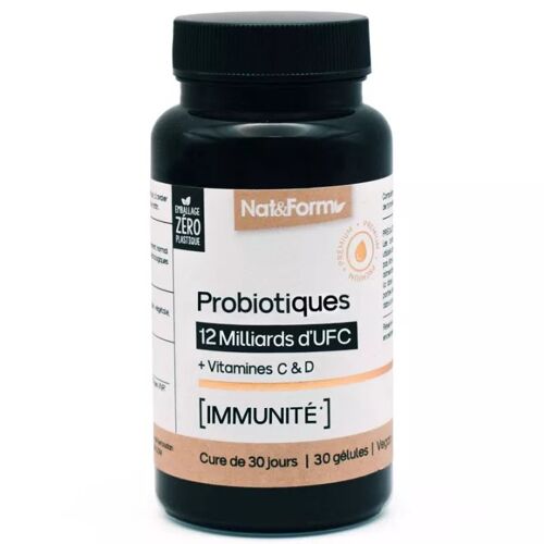 Nat & Form Nutraceutique Probiotiques Immunité 30 Gélules 